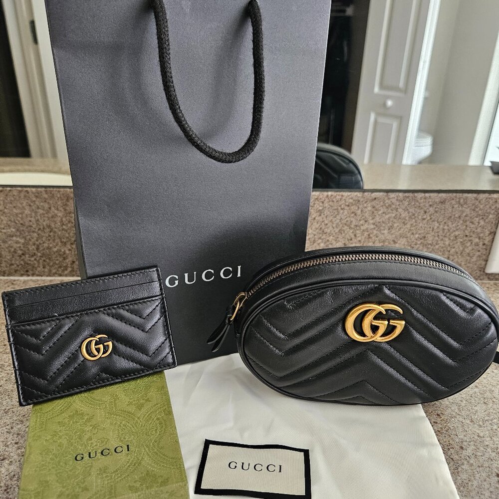 Gucci Marmont Belt Bag & cardholder bundle